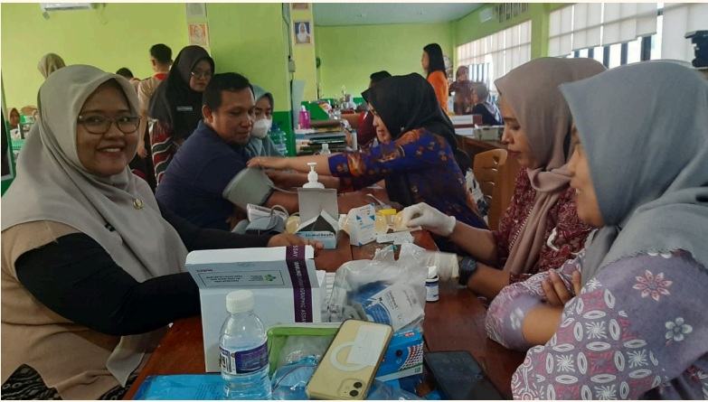 Sman 1 Terusan Nunyai Kolaborasi dengan Puskesmas Bandar Agung Adakan Screening Kesehatan