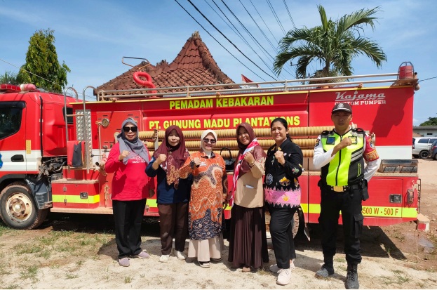 Sosialisasi Pemadaman Kebakaran PT GMP Sasar SMA negeri 1 Terusan Nunyai