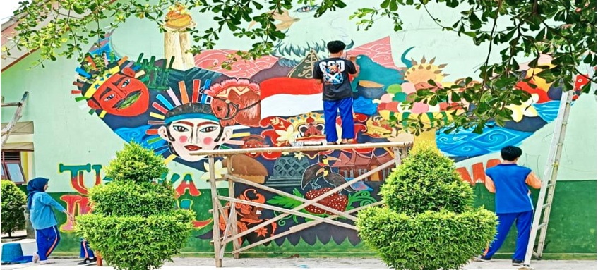 Potret Bhineka Tunggal Ika dalam Mural dan Paving Smansa Teruna