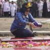 SMAN 1 Terusan Nunyai Mengheningkan Cipta, Nyekar ke Makam Pahlawan